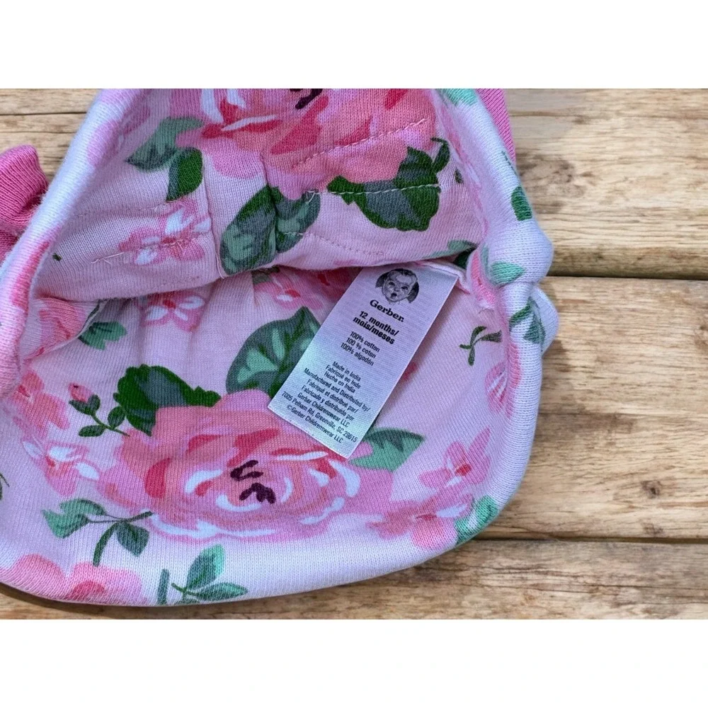 Gerber Baby Girls Daisy‎ Caps Lot of 3